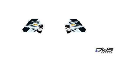 Radiaset Yamaha PW 50 2007 2008 2009 2010 2011 2012 2013 Decals dekor design graphics aufklebe stickerset nummerset dws mx