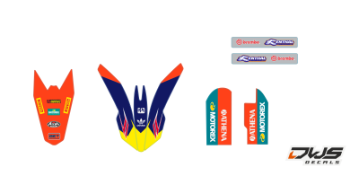 Trimset KTM SX 65 2009 2010 2011 2012 2013 2014 2015 Model 3 Decals dekor design graphics aufklebe stickerset nummerset dws mx