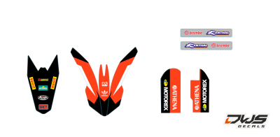Trimset KTM SX 65 2009 2010 2011 2012 2013 2014 2015 Model 3 Decals dekor design graphics aufklebe stickerset nummerset dws mx