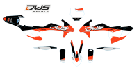 Complete stickerset KTM SX 125 SX 250 SX-F 250 SX-F 350 SX-F 450 2016 blue-orange blauw oranje DECALS DEKOR DESIGN GRAPHICS AUFKLEBE STICKERSET NUMMERSET DWS MX retro