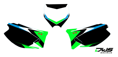 Nummerset Kawasaki KX 125 250 2003 2004 2005 2006 2007 2008 2009 2010 2011 2012 Decals dekor design graphics aufklebe stickerset nummerset dws mx