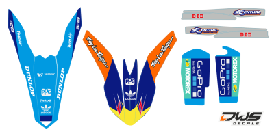 Trimset KTM EXC F 125 250 350 450 500 2012 2013 Model 2Decals dekor design graphics aufklebe stickerset nummerset dws mx model 4 graphix