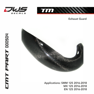 CMT Carbon TM Exhaust Guard Applications: TM SMM 125 2016-2018 TM MX 125 2016-2018 TM EN 125 2016-2018