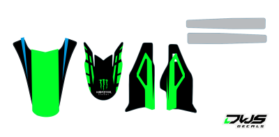 Trimset Kawasaki KX 125 250 2003 2004 2005 2006 2007 2008 2009 2010 2011 2012 Decals dekor design graphics aufklebe stickerset nummerset dws mx