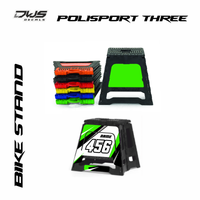 Bikestand Polisport foldable DWS decals bokje vouwbaar decals decore stickers