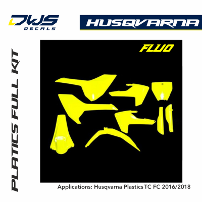 Plastics husvarna DWS decals acerbid fluo yellow