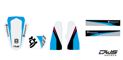 Trimset Husqvarna 250 450 510 2005 2006 2007 Decals dekor design graphics aufklebe stickerset nummerset dws mx