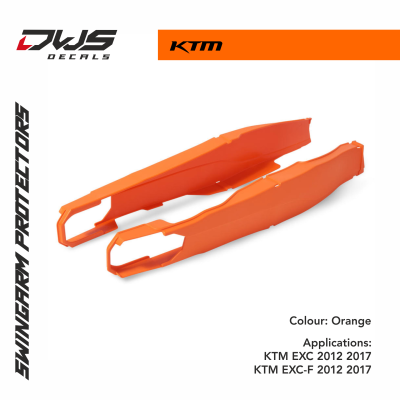 Swingarm protectors brug beschermers polisport dws decals KTM EXC EXCF 2012 2013 2014 2015 2016 2017 orange
