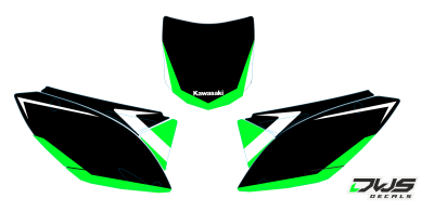 Nummerset Kawasaki KXF 250 2009 2010 2011 2012 Decals dekor design graphics aufklebe stickerset nummerset dws mx
