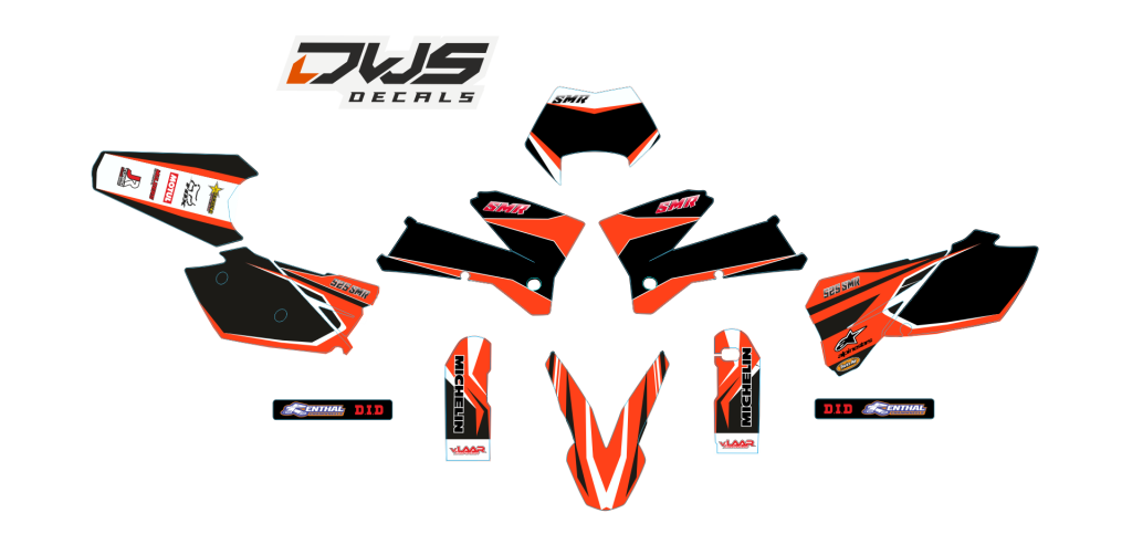 Complete Stickerset graphix EXC 2005 2006 2007 Model 2 Decals dekor design graphics aufklebe stickerset nummerset dws mx