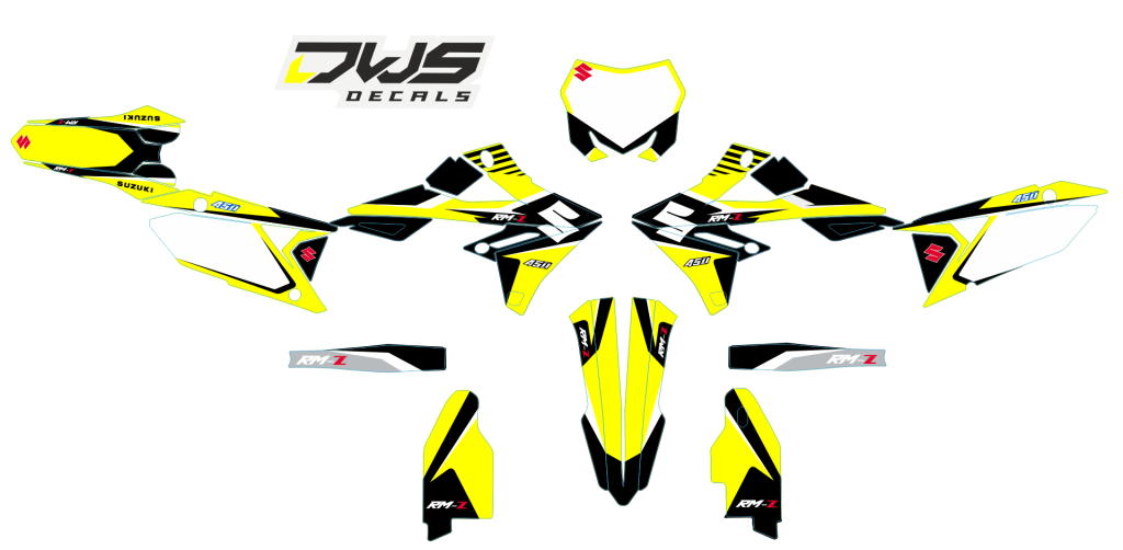 Complete stickerset Suzuki RMZ 450 2018 Decals dekor design graphics aufklebe stickerset nummerset dws mx