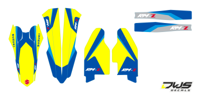 Trimset Suzuki RMZ 450 2018 Decals dekor design graphics aufklebe stickerset nummerset dws mx