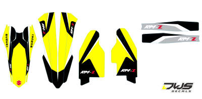 Trimset Suzuki RMZ 450 2018 Decals dekor design graphics aufklebe stickerset nummerset dws mx