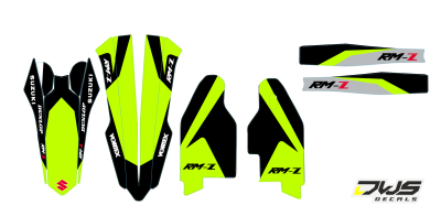 Trimset Suzuki RMZ 450 2018 Decals dekor design graphics aufklebe stickerset nummerset dws mx