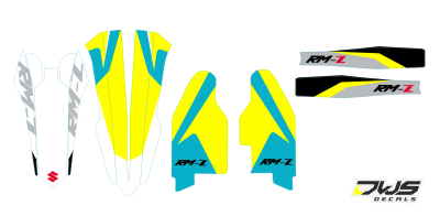Trimset Suzuki RMZ 450 2018 Decals dekor design graphics aufklebe stickerset nummerset dws mx