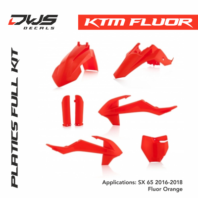 KTM plastics sx 65 2016 2017 acerbis white black replica dws decals oem mx graphics