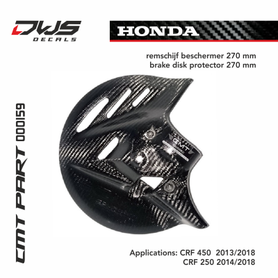 Honda cmt carbonnen achter remschijf beschermer carbon rear brake disk protector carbon parts dws decals Applications: CRF 450 2009 2010 2011 2012 CRF 250 2010 2011 2012 2013 2014 2015 2016 CR 250 2002 2003 2004 2005 2006 2007