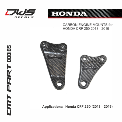 cmt carbon engine mounts dws decals honda crf 250 2018 2019
