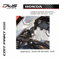 cmt carbon engine mounts  dws decals honda crf 250 2018 2019