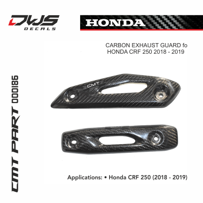 cmt carbon exhaust guard dws decals honda crf 250 2018 2019