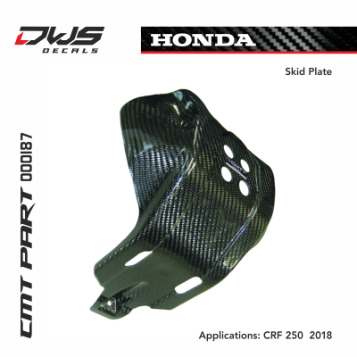 DWS decals carbon parts CMT skid plate bodemplaat 000187 honda crf 250 2018