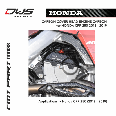 cmt carbon cover head engine dws decals honda crf 250 2018 2019
