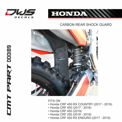 cmt carbon rear shock guard honda crf 250 2018 2019 dws decals