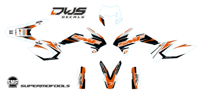 Complete stickerset KTM EXC F 125 250 350 450 500 2013 2014 2015 2016 Model 2Decals dekor design graphics aufklebe stickerset nummerset dws mx model 4 graphix