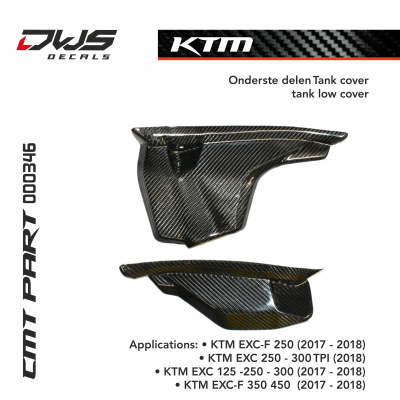 KTM CMT carbon parts low tank cover dws decals 