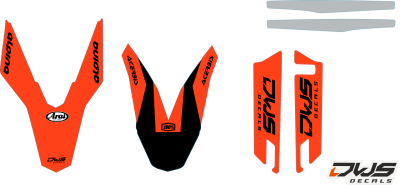 Radiaset stickerset KTM 690 SMC Enduro R 2012 2013 2014 2015 2016 blauw blau blue Decals dekor design graphics aufklebe stickerset nummerset dws mx front fender rear fender fork protectors swing arm