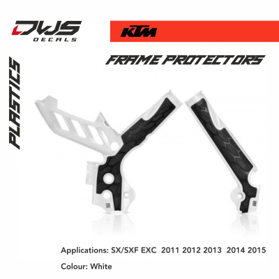 Frame protectors ktm acerbis 2011 2012 2013 2014 2015 orange black like smf fool one dws decals