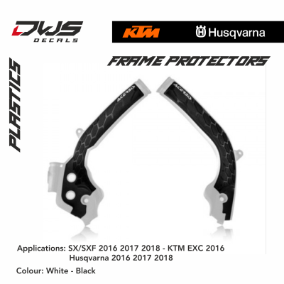 Frame protectors ktm acerbis 2011 2012 2013 2014 2015 orange black like smf fool one dws decals