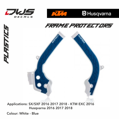 Frame protectors ktm acerbis 2011 2012 2013 2014 2015 orange black like smf fool one dws decals