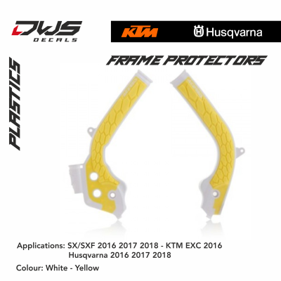 Frame protectors ktm acerbis 2011 2012 2013 2014 2015 orange black like smf fool one dws decals