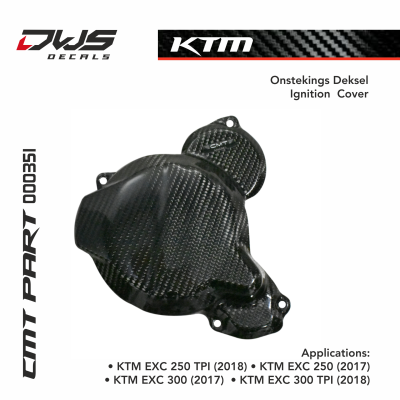 Carbon KTM parts ignition cover carbonnen onstekingsdeksel DWS decals 