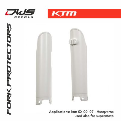 KTM fork protectors gabelschutz voorpootbeschermers plastic acerbis supermoto husqvarna open type