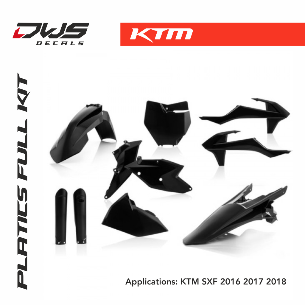 KTM plastics SX-F 2016 / 2018 - SX 125/144/150 2016 / 2018 Black