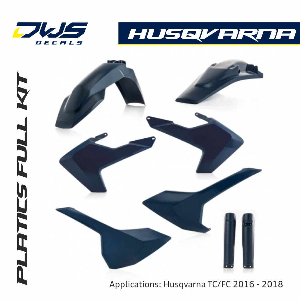 Husqvarna Plastics TC 125 FC 250 350 450 FS 450 2016/2018 blue