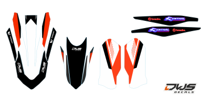 Trimset KTM SX SXF 125 250 350 450 2019 DWS decals rear fender fork protectors swingarm front fender mx decals dws decals stickers kotflugel gabelschutzer voorspatbord achterspatbord voorpootbeschermers achterbrug stickers 2020