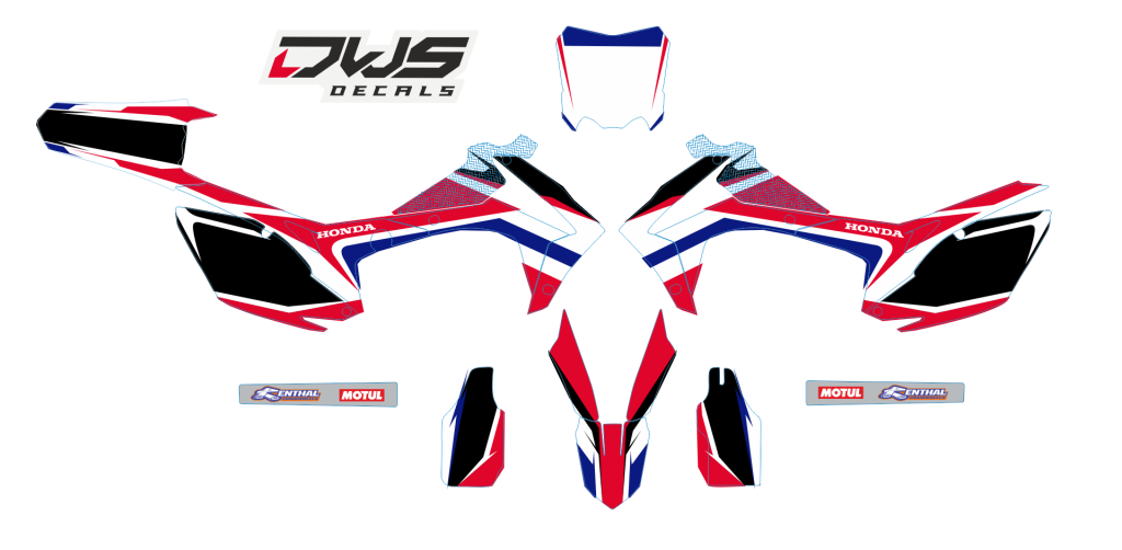 Volledige stickerset Honda crf 450 2013 2014 2015 2016 Honda Crf 250 2014 2015 2016 Decals dekor design graphics aufklebe stickerset nummerset dws mx