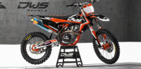 Complete stickerset KTM SX 125 SX 250 SX-F 250 SX-F 350 SX-F 450 2016 blue-orange blauw oranje DECALS DEKOR DESIGN GRAPHICS AUFKLEBE STICKERSET NUMMERSET DWS MX retro