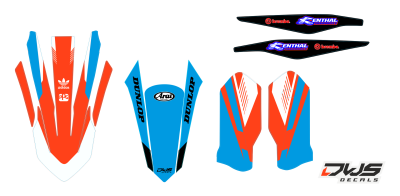 Trimset KTM Sx SX-F 125 250 350 450 2016 Decals dekor design graphics aufklebe stickerset nummerset dws mx