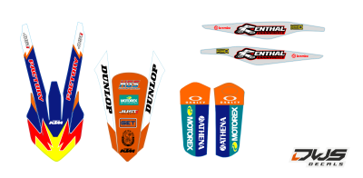 Trimset KTM Sx SX-F 125 250 350 450 2016 Decals dekor design graphics aufklebe stickerset nummerset dws mx