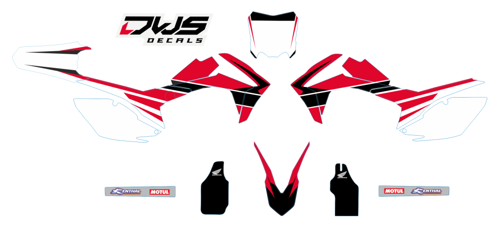 Volledige stickerset Honda crf 450 2013 2014 2015 2016 Honda Crf 250 2014 2015 2016 model 2 Decals dekor design graphics aufklebe stickerset nummerset dws mx