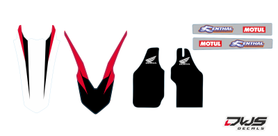 Trimset Honda crf 450 2013 2014 2015 2016 Honda Crf 250 2014 2015 2016 model 2 Decals dekor design graphics aufklebe stickerset nummerset dws mx