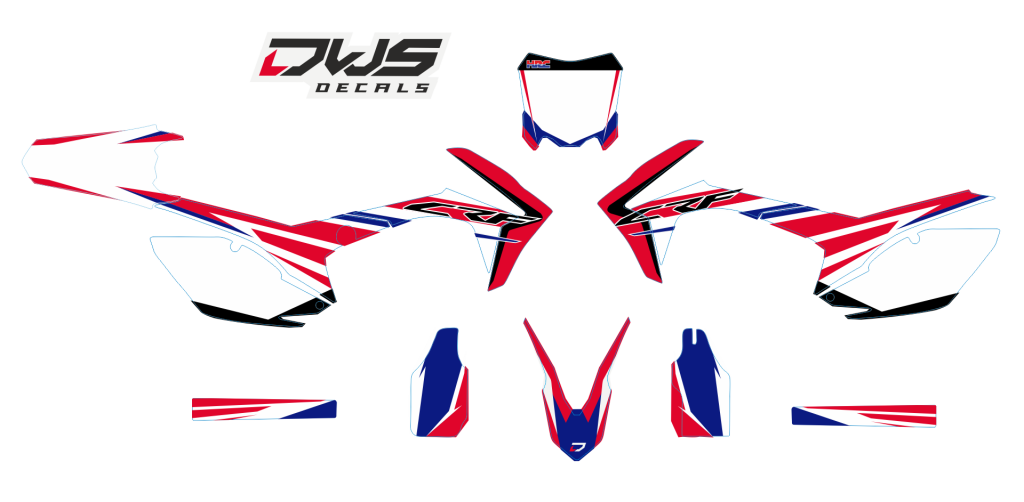 Volledige stickerset Honda crf 450 2013 2014 2015 2016 Honda Crf 250 2014 2015 2016 model 3 Decals dekor design graphics aufklebe stickerset nummerset dws mx