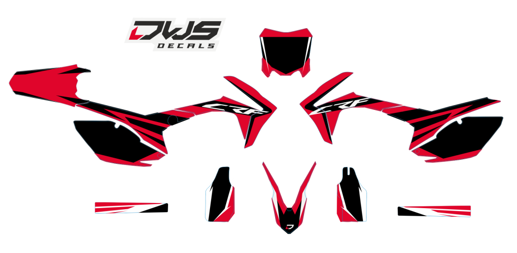 Volledige stickerset Honda crf 450 2013 2014 2015 2016 Honda Crf 250 2014 2015 2016 model 4 black red zwart rood schwarz rot Decals dekor design graphics aufklebe stickerset nummerset dws mx