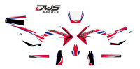 Volledige stickerset Honda CRF 250 2004 2005 2006 2007 2008 2009 Honda CRF 450 2005 2006 2007 2008 SET model 1 Set Decals dekor design graphics aufklebe stickerset nummerset dws mx