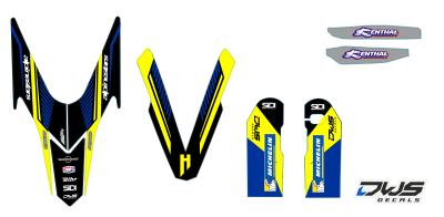 Trimset Husaberg FE 390 450 570 2009 2010 2011 2012 Decals dekor decore design graphics aufklebe stickerset nummerset dws mx