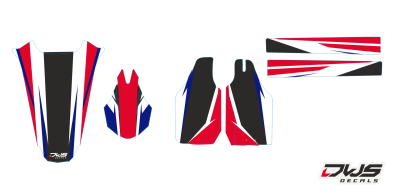 Trimset Honda CRF 250 2004 2005 2006 2007 2008 2009 Honda CRF 450 2005 2006 2007 2008 SET model 1 Set Decals dekor design graphics aufklebe stickerset nummerset dws mx